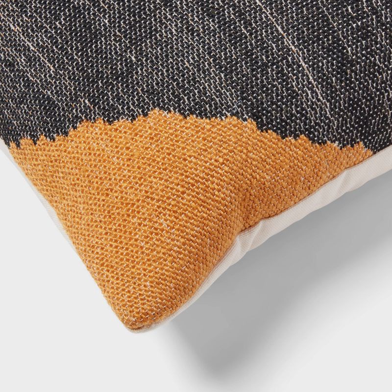 slide 4 of 4, Mod Abstract Woven Colorblock Oblong Dec Pillow Ivory/Green/Gold - Threshold™: Jacquard Rectangle Accent for Indoor Use, 1 ct