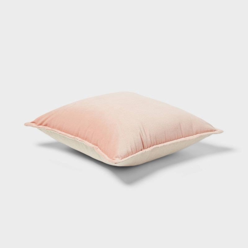 slide 3 of 4, Velvet Reverse Oblong Dec Pillow Light Terracotta - Threshold™, 1 ct
