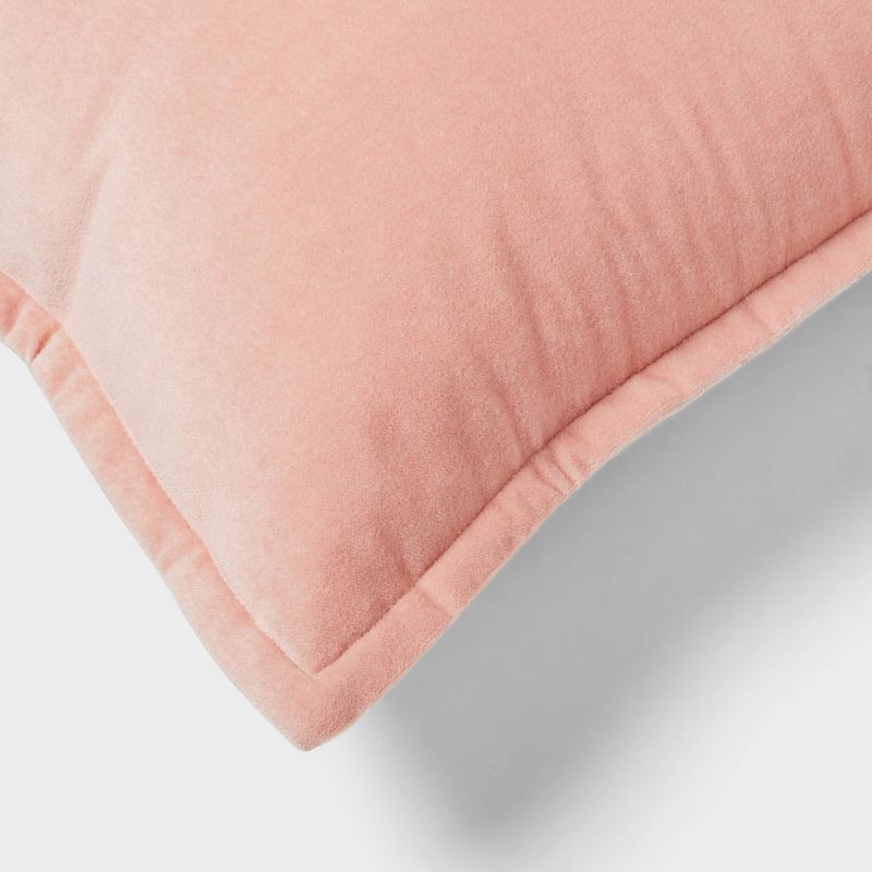slide 4 of 4, Velvet Reverse Oblong Dec Pillow Light Terracotta - Threshold™, 1 ct
