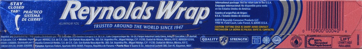 slide 4 of 9, Reynolds Wrap 25 sq ft Aluminum Foil 1 ea, 1 ct