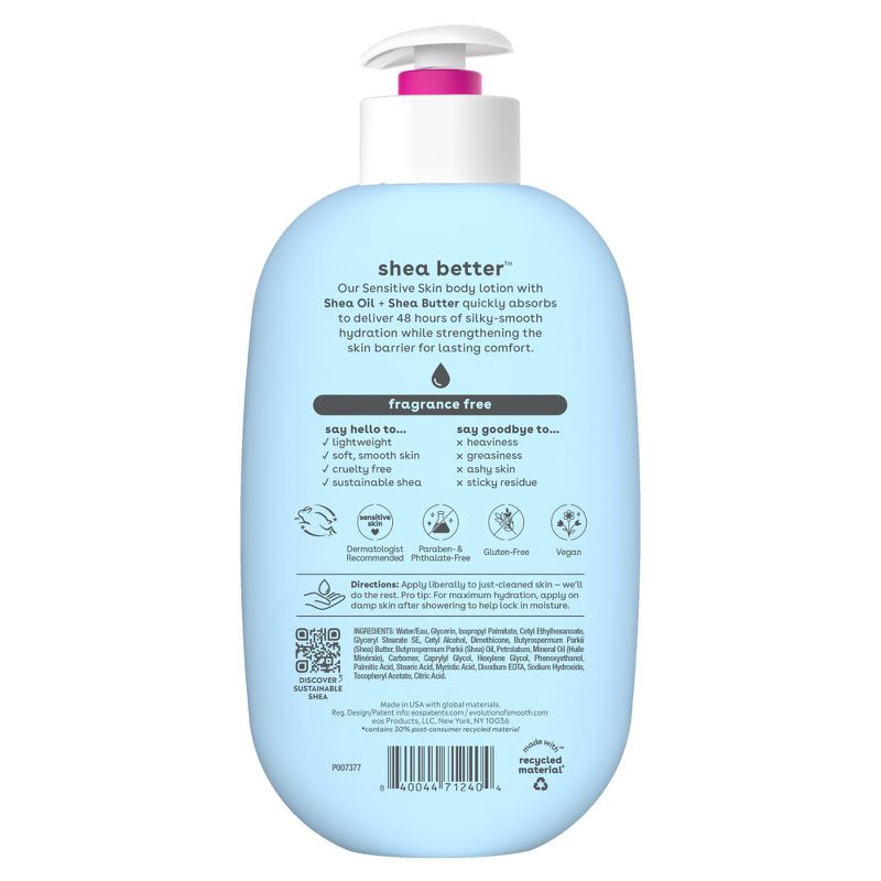 slide 2 of 8, eos Shea Better 24H Moisture Body Lotion - Fragrance Free - 16 fl oz, 16 fl oz