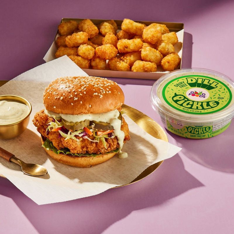 slide 3 of 8, Good Foods Dairy-Free Dill Pickle Dip - 8oz, 8 oz