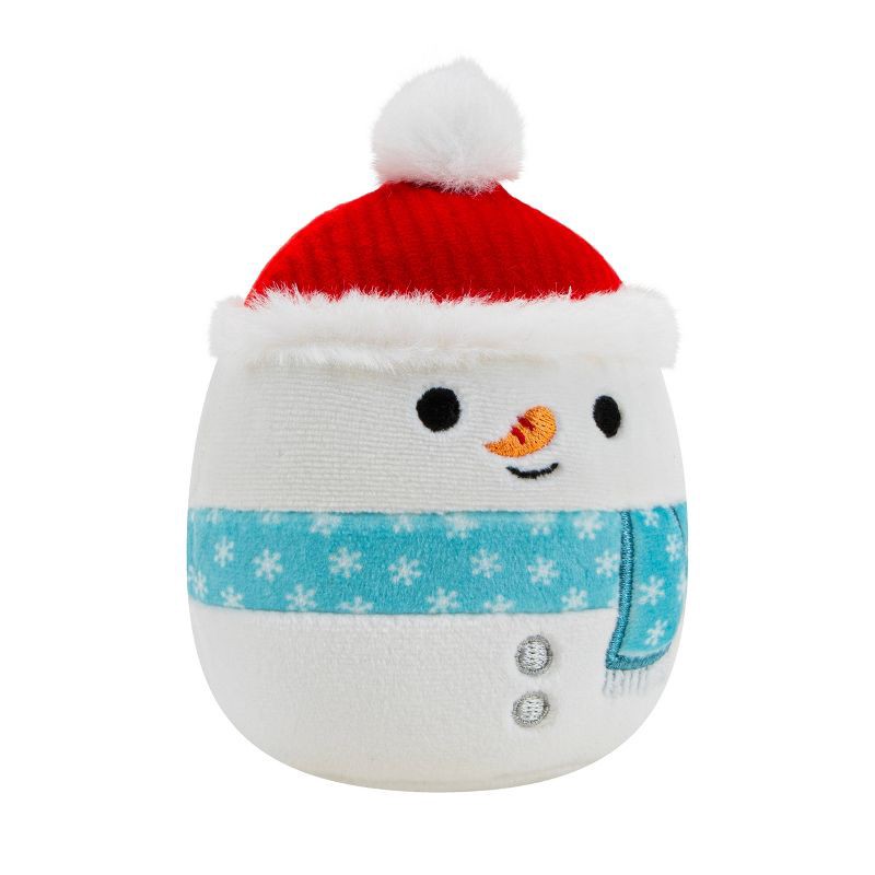 slide 7 of 8, Squishmallows 3.5" Galindo The Snowman Single Squeaky Plush Dog Toy, 1 ct
