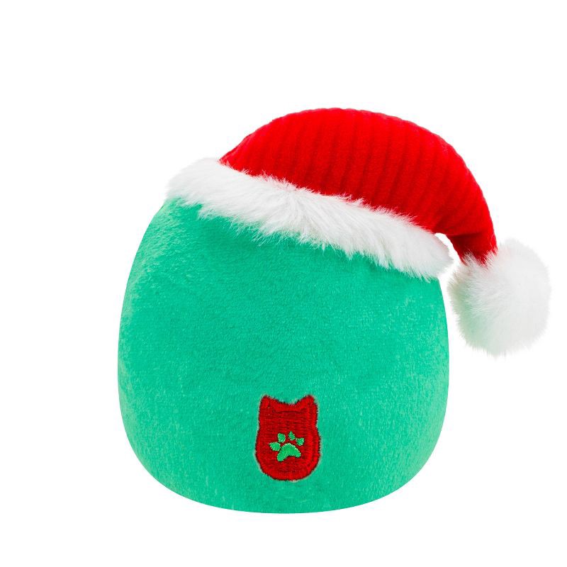 slide 5 of 8, Squishmallows 3.5" Carol The Christmas Tree Single Squeaky Plush Dog Toy, 1 ct