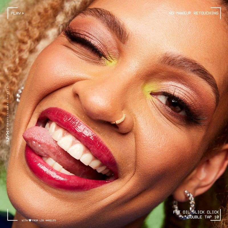 slide 3 of 11, NYX Professional Makeup Fat Oil Slick Click Tinted Lip Balm - Double Tap - 0.07oz, 0.07 oz