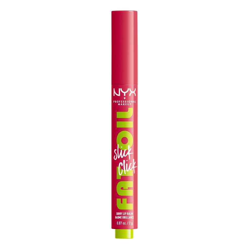 slide 10 of 11, NYX Professional Makeup Fat Oil Slick Click Tinted Lip Balm - Double Tap - 0.07oz, 0.07 oz