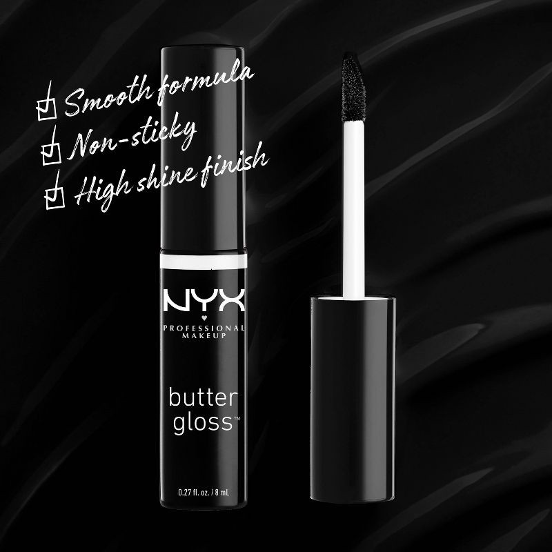 slide 4 of 9, NYX Professional Makeup Butter Lip Gloss - 55 Licorice - 0.27 fl oz, 0.27 fl oz