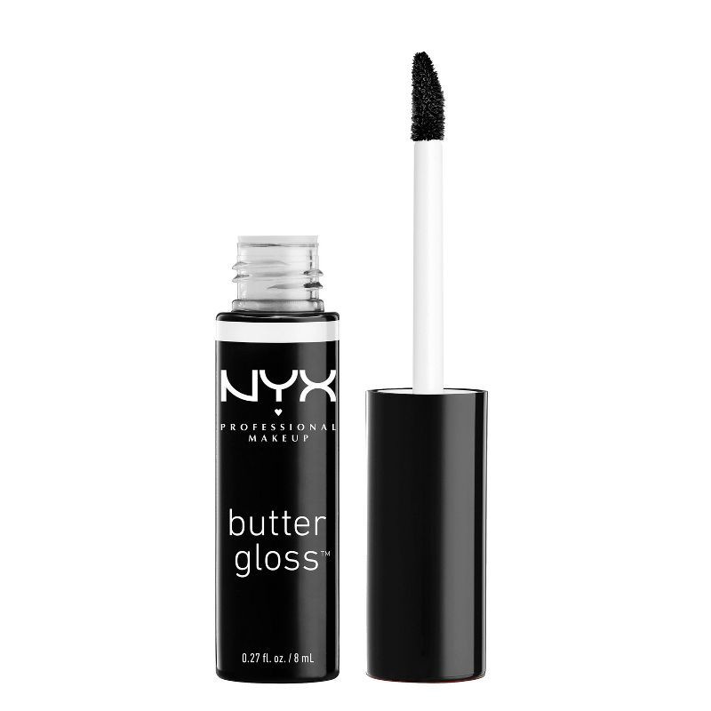 slide 1 of 9, NYX Professional Makeup Butter Lip Gloss - 55 Licorice - 0.27 fl oz, 0.27 fl oz