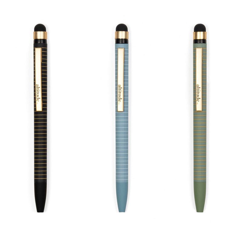 slide 1 of 5, Altitude 3pk Stylus Ballpoint Pens 1.0mm Black Ink, 3 ct