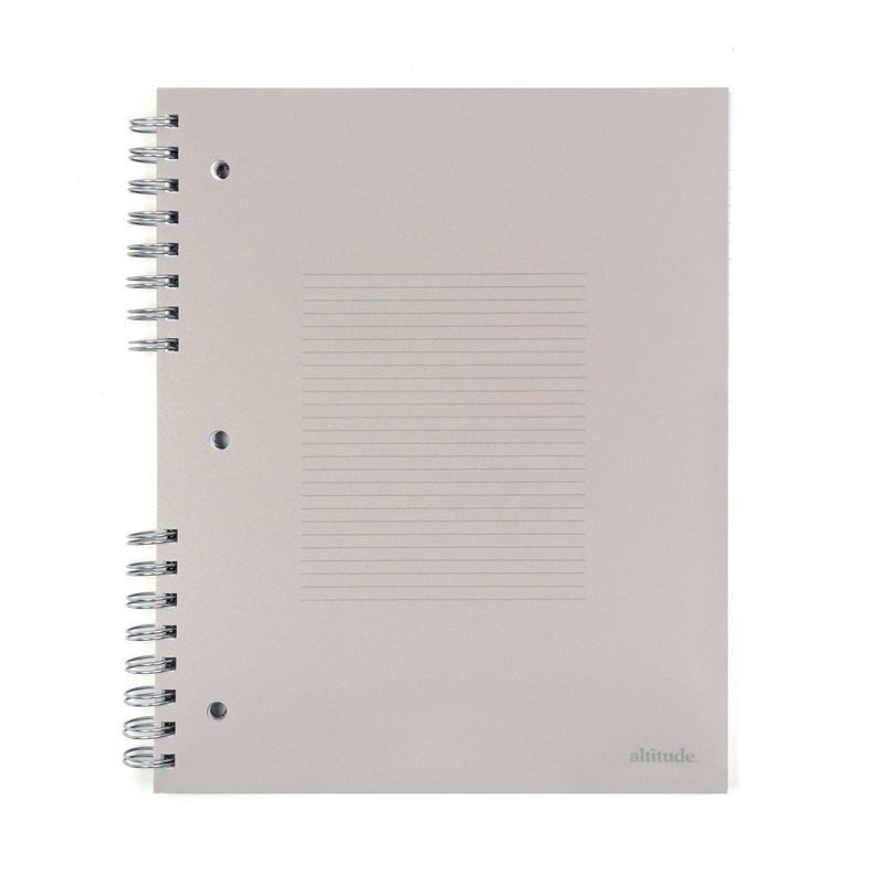 slide 1 of 5, Altitude 100pg 1 Subject College Ruled Notebook 9"x11" Split Wire Warm Gray, 1 ct