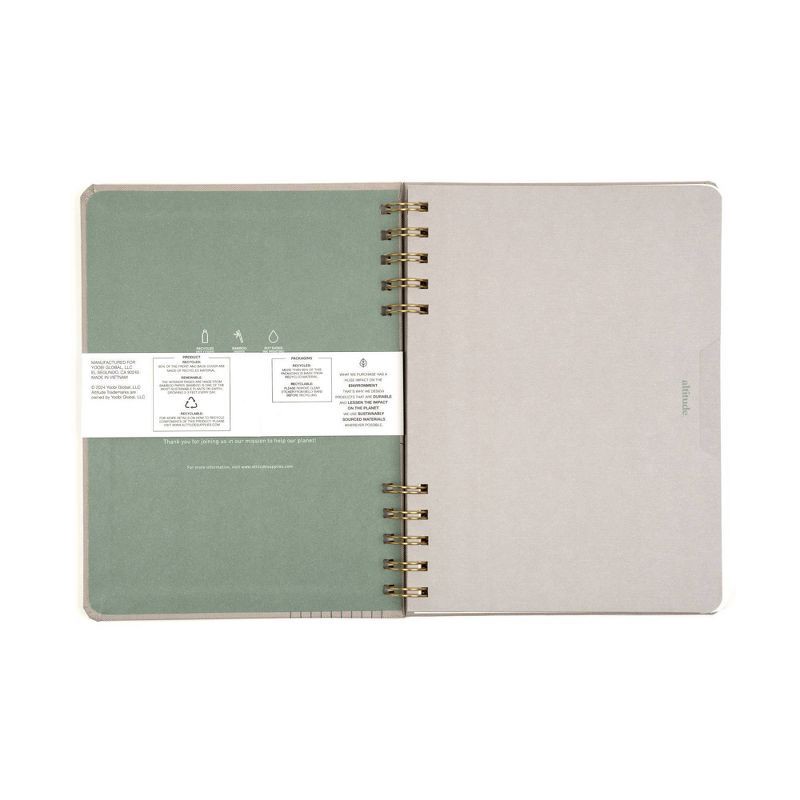 slide 3 of 9, Altitude 160pg Ruled Journal 6.25"x8.5" Split Twin Wire Warm Gray Arch, 1 ct