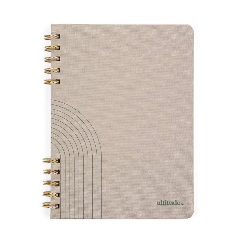 slide 1 of 9, Altitude 160pg Ruled Journal 6.25"x8.5" Split Twin Wire Warm Gray Arch, 1 ct