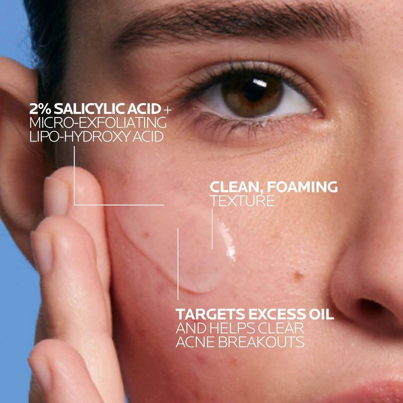 slide 3 of 9, La Roche Posay Effaclar Acne Face Cleanser Medicated Gel Face Cleanser with Salicylic Acid for Acne Prone Skin - 3.4 fl oz, 3.4 fl oz