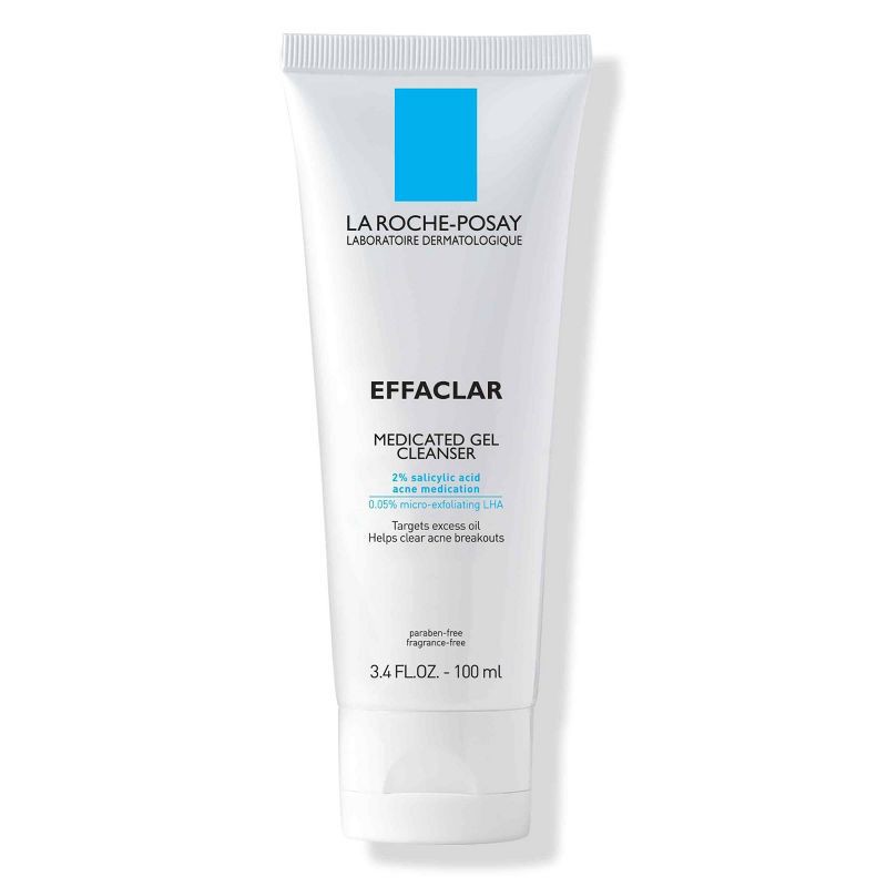 slide 1 of 9, La Roche Posay Effaclar Acne Face Cleanser Medicated Gel Face Cleanser with Salicylic Acid for Acne Prone Skin - 3.4 fl oz, 3.4 fl oz