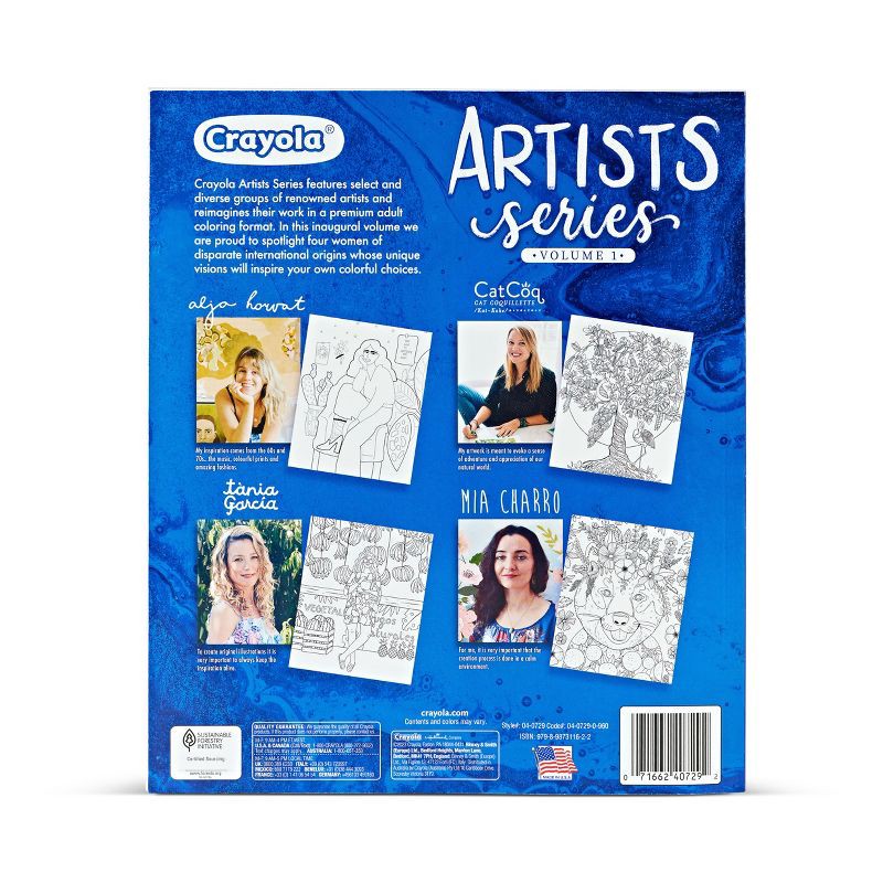 slide 4 of 4, Crayola Artist Series Coloring Book: Adult Creative Thinking, 40 Pages, 9 Years & Up, 10" x 8.5", 1 ct