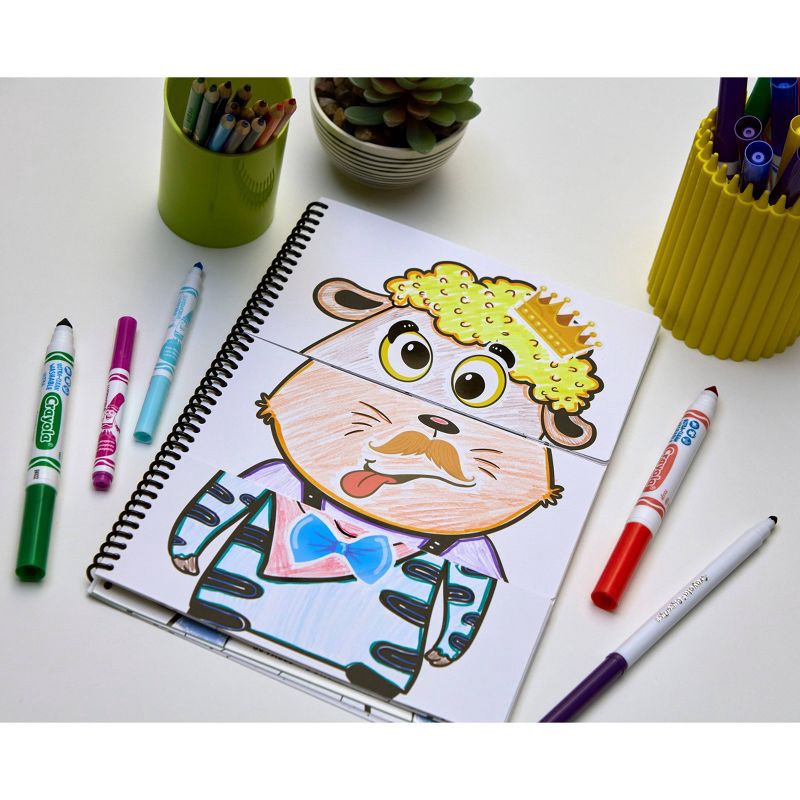 slide 7 of 7, Crayola Today I Feel Mix & Match Flip Book: Flippable Coloring & Sticker Book for Kids, 30 Pages, Activity Pad, 1 ct