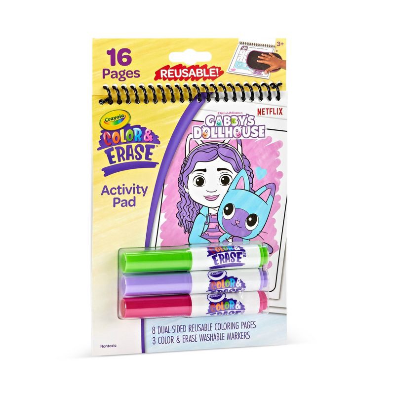 slide 2 of 5, Crayola Gabby's Dollhouse Color & Erase Reusable Activity Pad, 1 ct