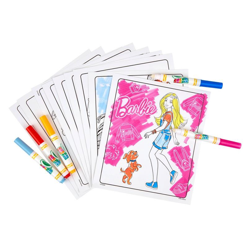 slide 5 of 6, Crayola Color Wonder Barbie Foldalope: Mess Free Coloring Book for Kids, Includes Outline Drawings & Markers, Ages 3+, 1 ct