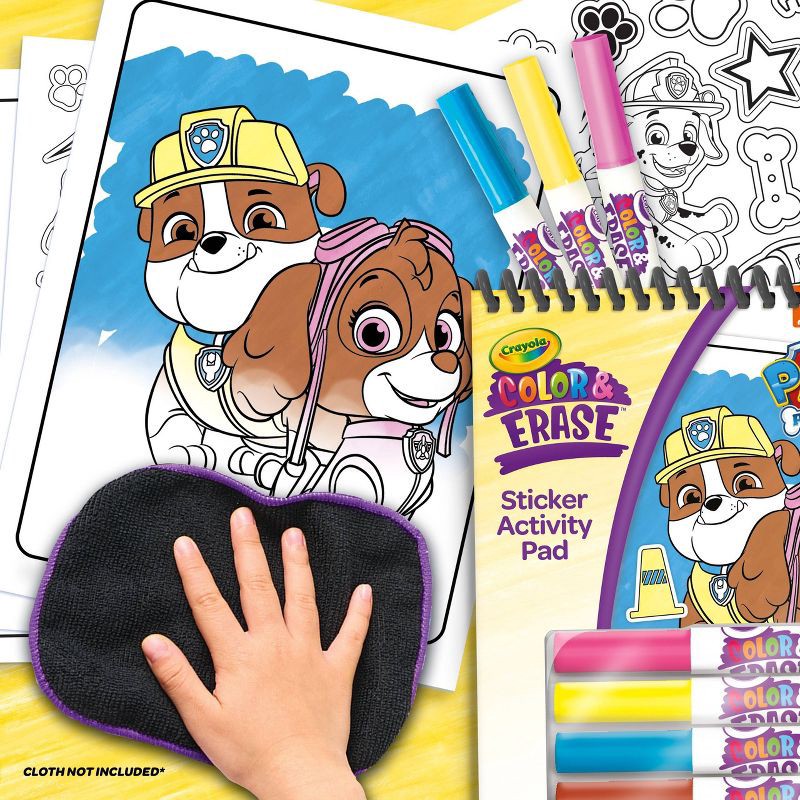 slide 3 of 6, Crayola Paw Patrol Color & Erase Reusable Sticker Activity Pad: Non-Toxic Coloring Book with Stickers for Ages 3+, 1 ct