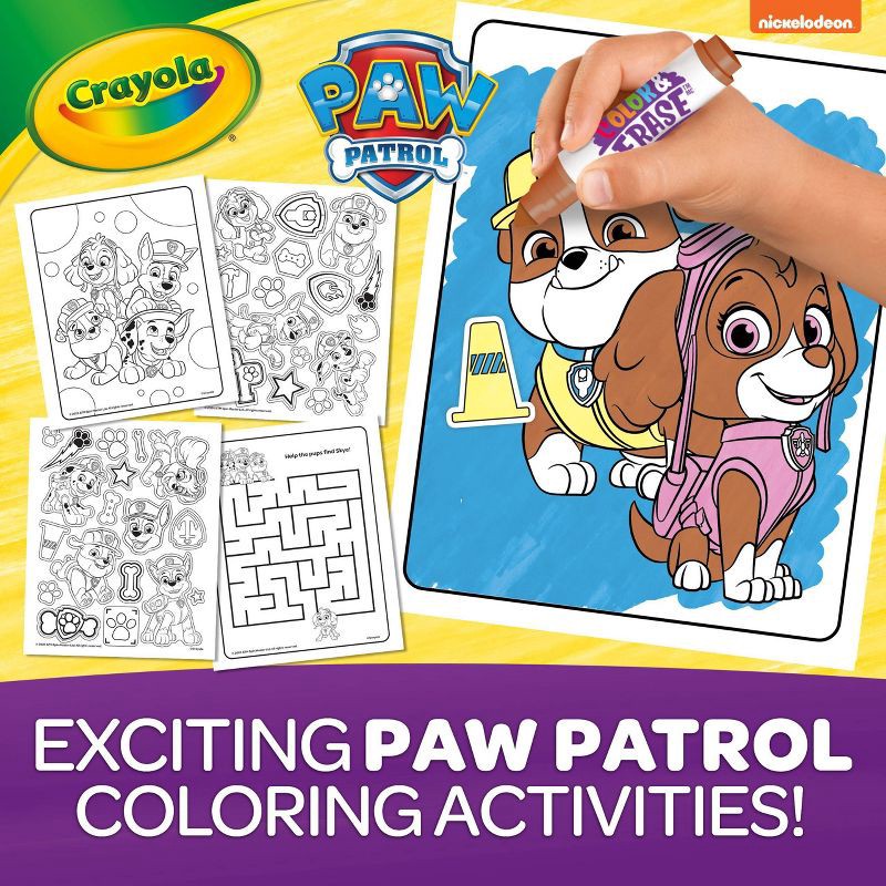 slide 4 of 6, Crayola Paw Patrol Color & Erase Reusable Sticker Activity Pad: Non-Toxic Coloring Book with Stickers for Ages 3+, 1 ct