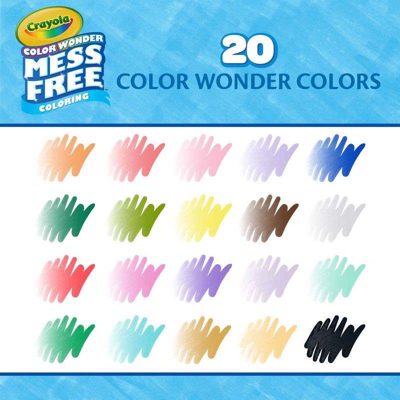 slide 6 of 9, Crayola 20ct Color Wonder Broadline Markers,Mess-Free, Non-Toxic, Creative Thinking, 20 Markers, Ages 3+, 20 ct