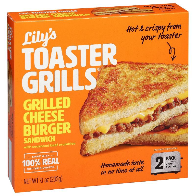 slide 2 of 10, Lily's Toaster Grills Frozen Cheeseburger - 7.1oz, 7.1 oz