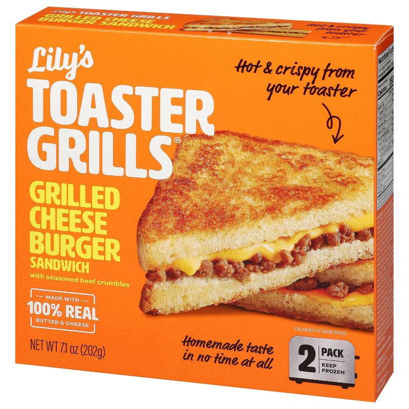 slide 3 of 10, Lily's Toaster Grills Frozen Cheeseburger - 7.1oz, 7.1 oz