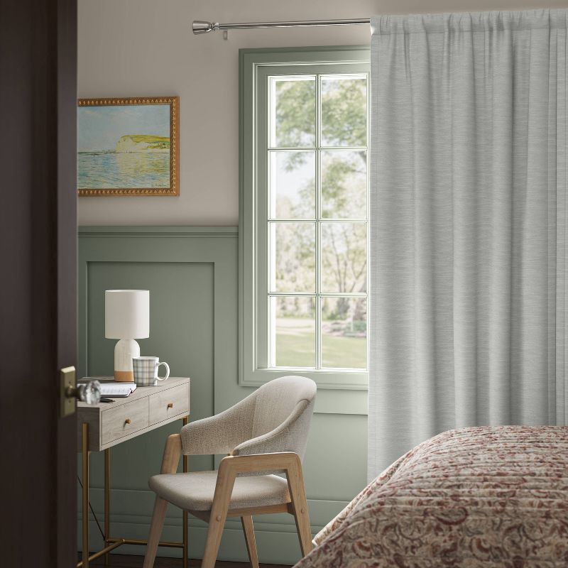 slide 2 of 7, 50"x84" Blackout Henna Window Curtain Panel Gray - Threshold™: Sateen Rod Pocket, UV Protection, OEKO-TEX Certified, 1 ct