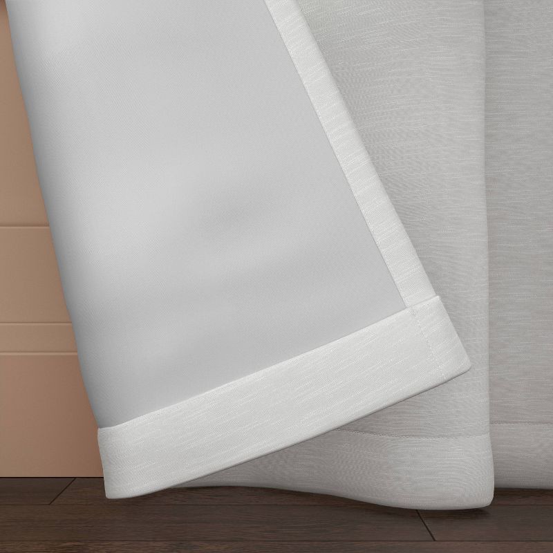 slide 4 of 7, 50"x84" Blackout Henna Window Curtain Panel White - Threshold™: Cotton Sateen, UV Protection, OEKO-TEX Certified, 1 ct