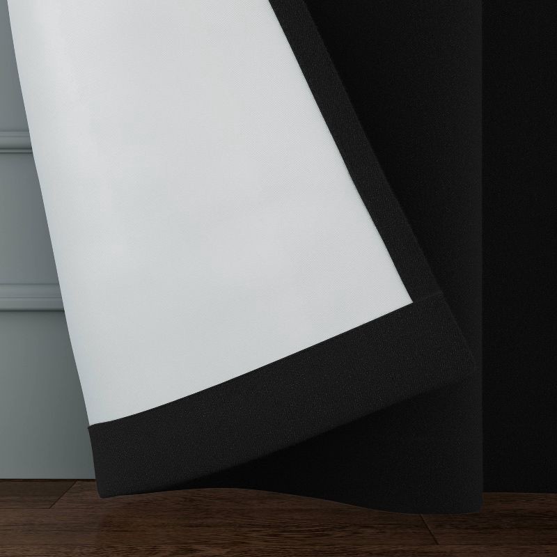 slide 4 of 7, 50"x84" Blackout Henna Window Curtain Panel Black - Threshold™: Cotton Sateen, UV Protection, Rod Pocket, 1 ct