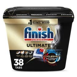 Finish Ultimate Dishwasher Detergent Tabs with CycleSync Technology - 38ct