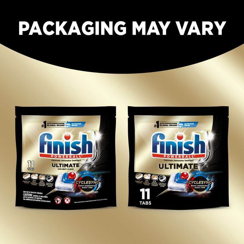 slide 2 of 8, Finish Ultimate Dishwasher Detergent Tabs with CycleSync Technology - 11ct, 11 ct