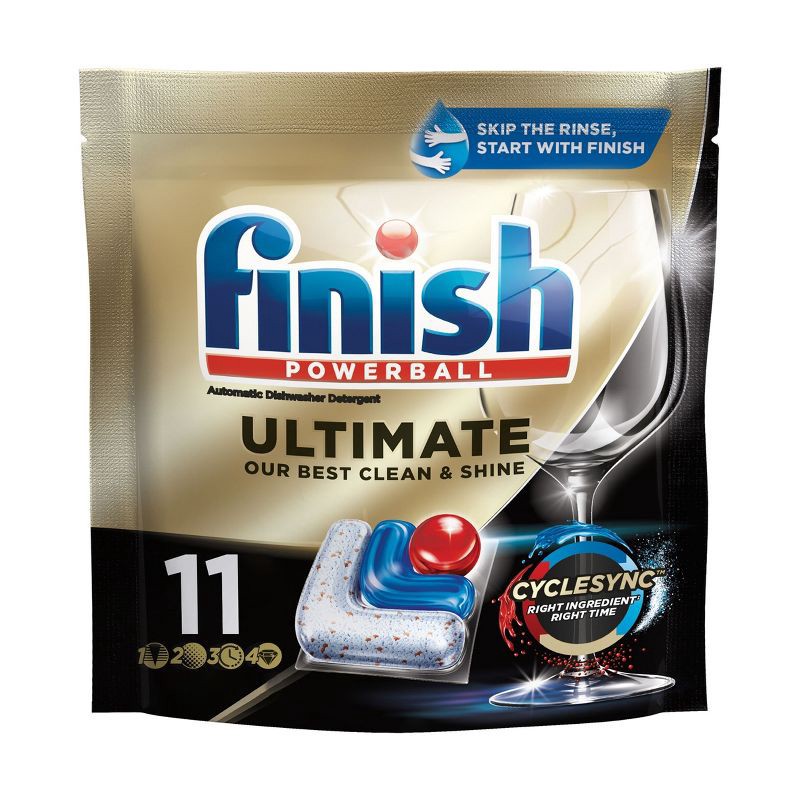 slide 8 of 8, Finish Ultimate Dishwasher Detergent Tabs with CycleSync Technology - 11ct, 11 ct