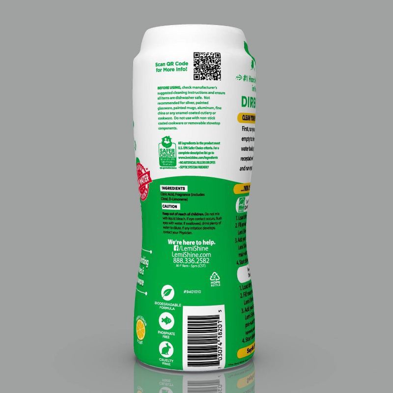 slide 2 of 3, Lemi Shine Dish Detergent Booster - 20oz, 20 oz