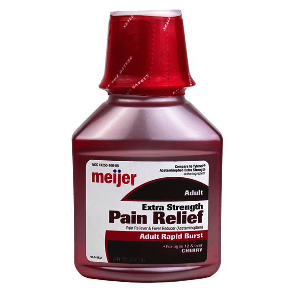 slide 1 of 1, Meijer Adult Extra Strength Liquid Pain Relief, 8 fl oz