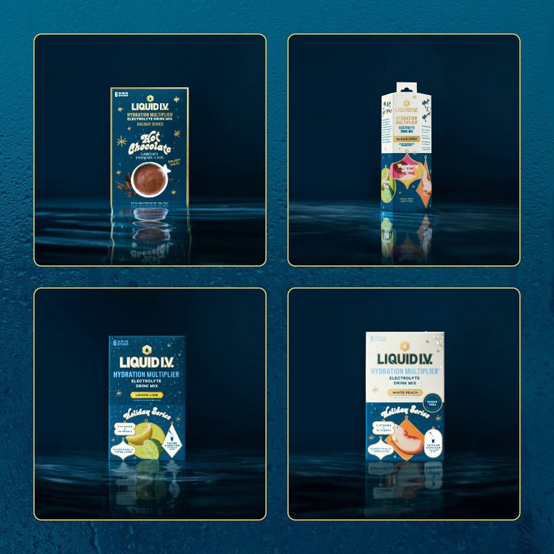 slide 6 of 7, Liquid I.V. Sugar Free Hydration Multiplier Vegan Powder Electrolyte Supplements - White Peach - 0.45oz/10ct, 0.45 oz, 10 ct
