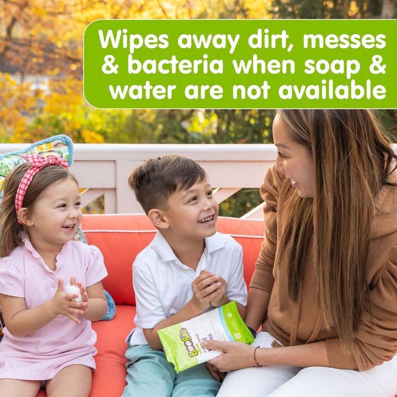 slide 3 of 8, Boogie Wipes Antibacterial Alcohol Free & Hypoallergenic Hand Wipes for Kids and Adults - 40ct/2pk, 40 ct, 2 ct