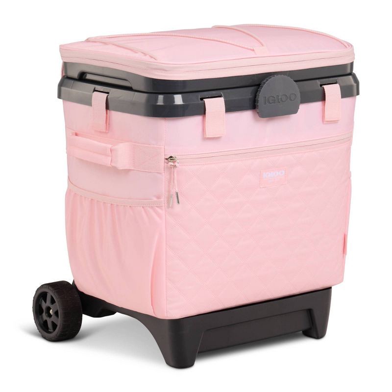 slide 8 of 15, Igloo MaxCold Duo Cool Fusion 36 Rolling Cooler - Rose Quartz, 1 ct