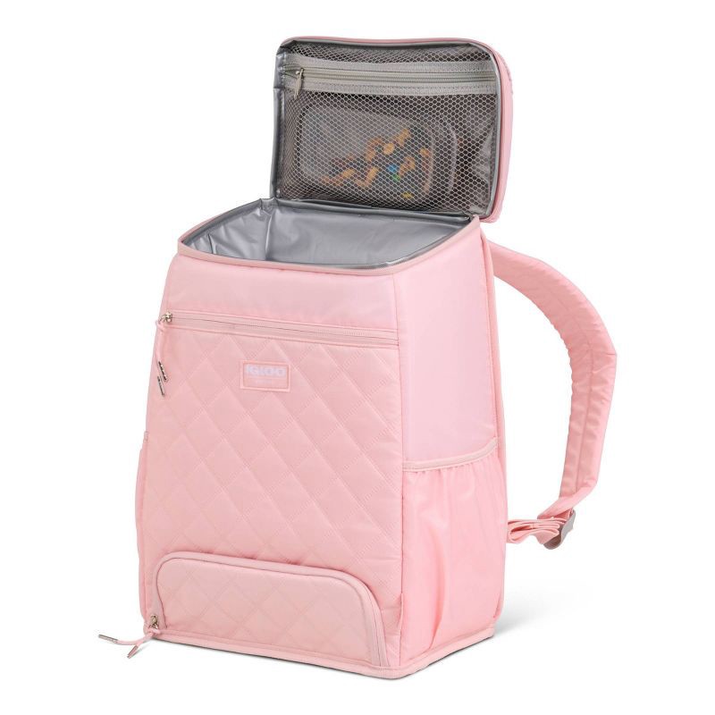 slide 10 of 14, Igloo MaxCold Duo Backpack 20 Cans Soft-Sided Cooler - Rose Quartz, 20 cans