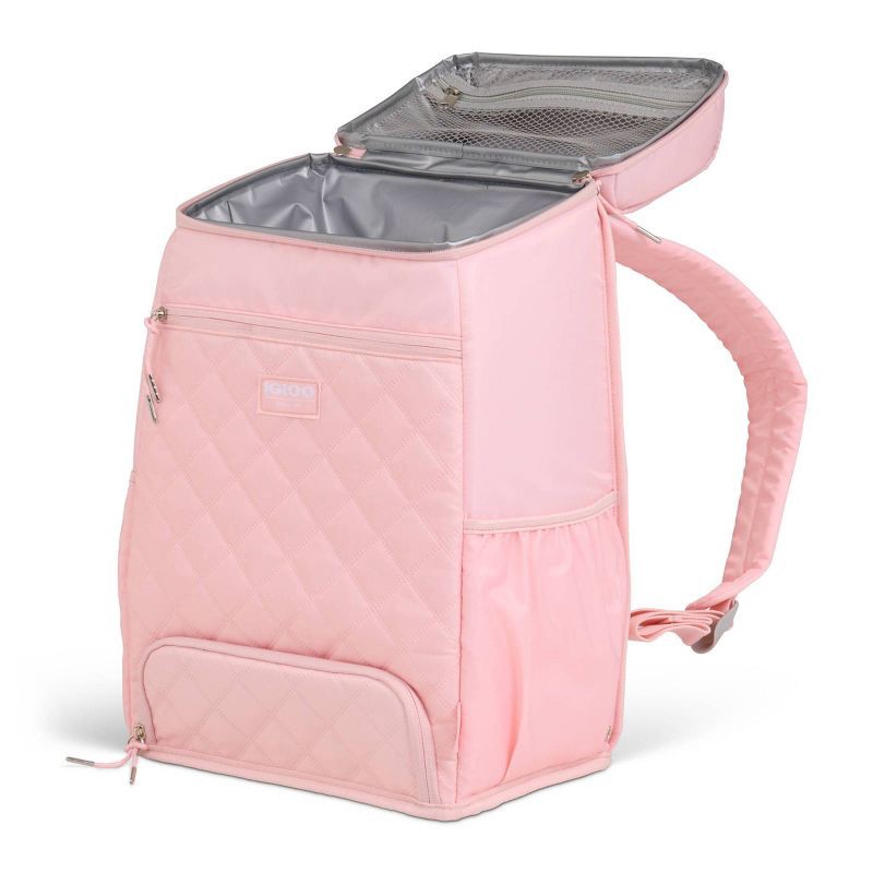 slide 11 of 14, Igloo MaxCold Duo Backpack 20 Cans Soft-Sided Cooler - Rose Quartz, 20 cans