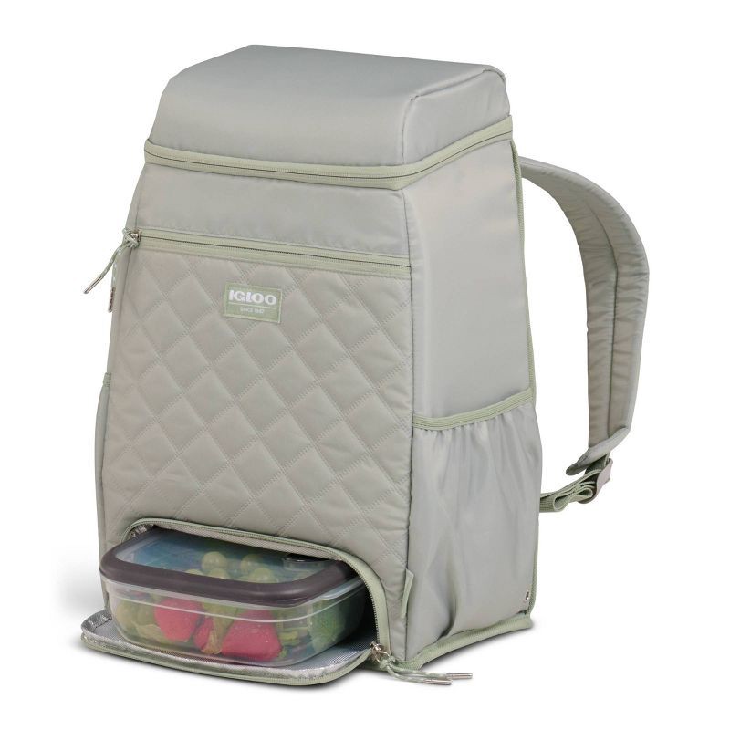 slide 8 of 14, Igloo MaxCold Duo Backpack 20 Cans Soft-Sided Cooler - Sage, 20 cans