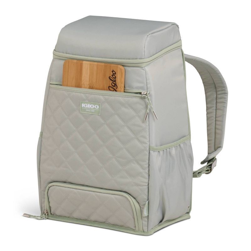 slide 9 of 14, Igloo MaxCold Duo Backpack 20 Cans Soft-Sided Cooler - Sage, 20 cans