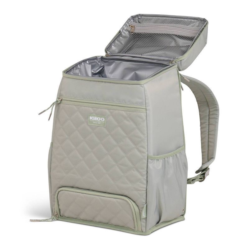 slide 11 of 14, Igloo MaxCold Duo Backpack 20 Cans Soft-Sided Cooler - Sage, 20 cans