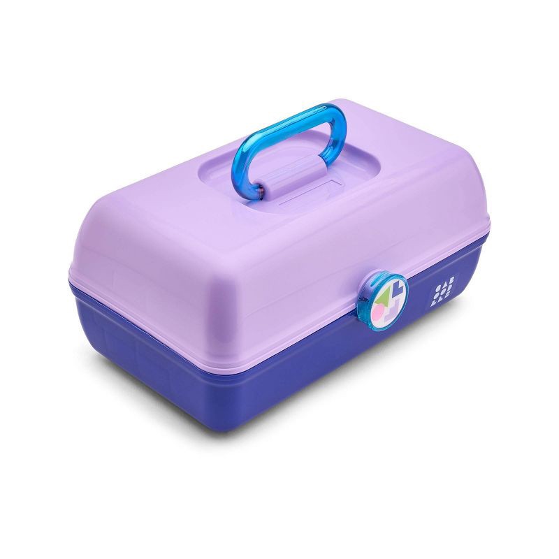 slide 2 of 4, Caboodles On-The-Go Girl Storage Makeup Bag - Lilac Over Cobalt Blue, 1 ct
