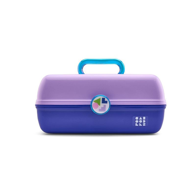 slide 1 of 4, Caboodles On-The-Go Girl Storage Makeup Bag - Lilac Over Cobalt Blue, 1 ct