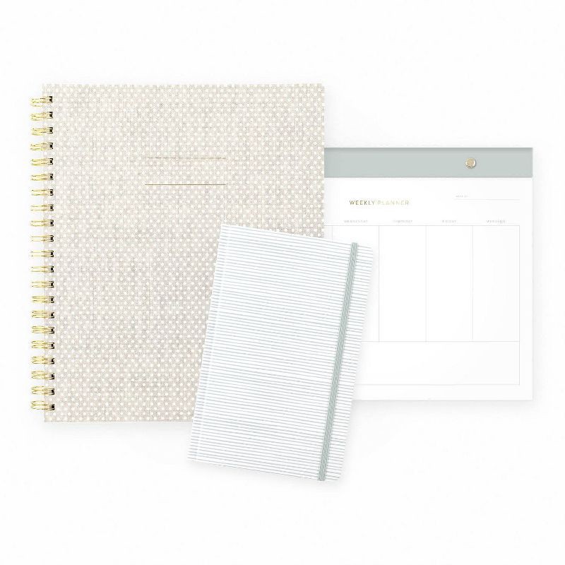 slide 6 of 6, Sugar Paper Essentials 100pg Ruled Notebook 11"x9.625" Spiral White Dot: College Ruled, Soft Cover, Acid-Free, Perforated Pages, 1 ct