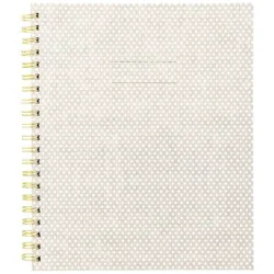 Sugar Paper Essentials 100pg Ruled Notebook 11"x9.625" Spiral White Dot: College Ruled, Soft Cover, Acid-Free, Perforated Pages