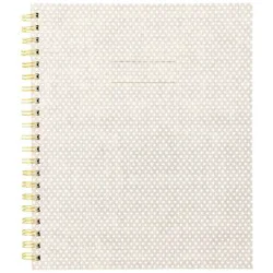Sugar Paper Essentials 100pg Ruled Notebook 11"x9.625" Spiral White Dot: College Ruled, Soft Cover, Acid-Free, Perforated Pages