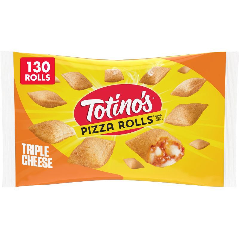 slide 1 of 8, Totino's Frozen Pizza Rolls Triple Cheese - 63.5oz/130ct, 63.5 oz, 130 ct