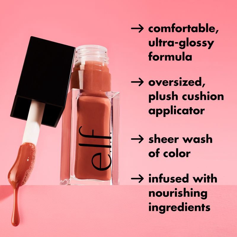 slide 5 of 11, e.l.f. Glow Reviver Lip Oil - Coral Fixation - 0.25 fl oz, 0.25 fl oz